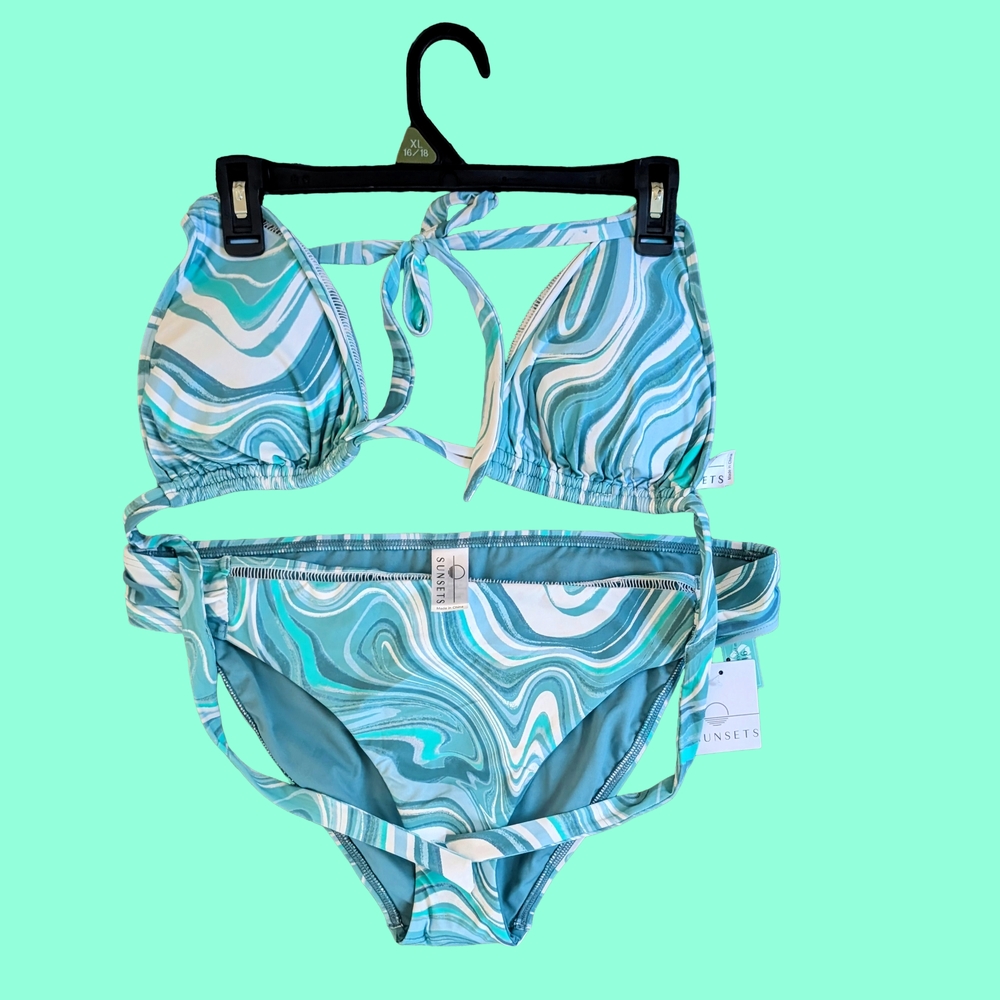 Aqua Wave Pattern Swim Coverup